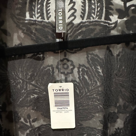 Torrid Velvet Fringe Ruana - Picture 8 of 8